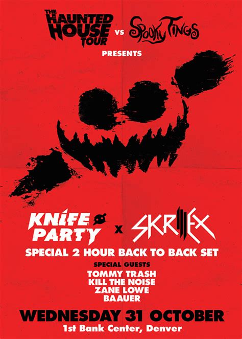 knife party and skrillex haunted house tour on behance