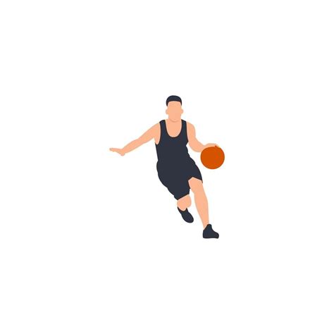 Flat Design Basketball Player Sports Vector Icon Illustration 2953554