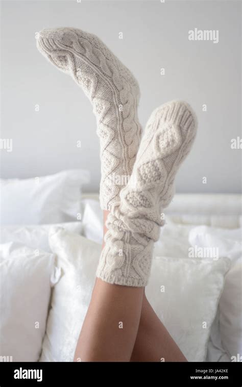 Feet In Socks High Resolution Stock Photography And Images Alamy