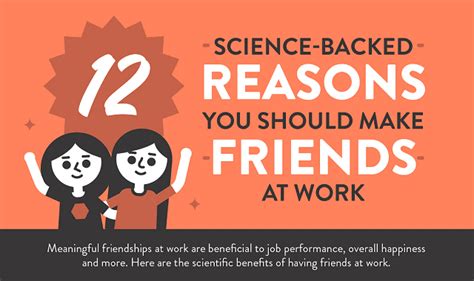 12 science backed reasons you should make friends at work infographic