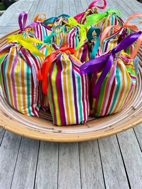 Rainbow Stripe Party Favour Bags Party Loot Bag Eco Etsy