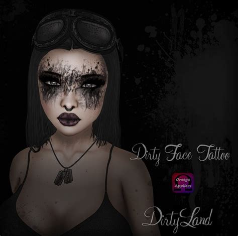 Second Life Marketplace Dl Dirty Face Tattoo