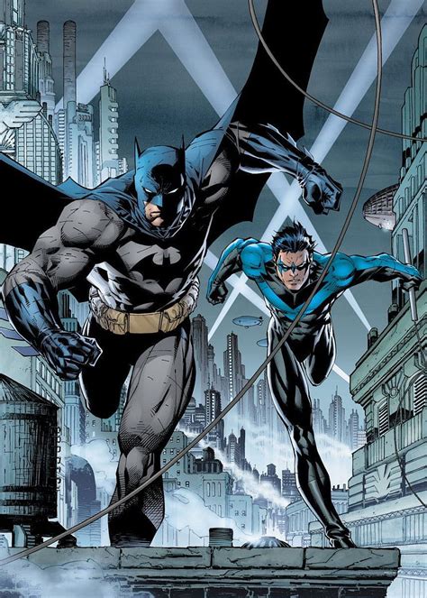 Free Download Official Dc Comics Jim Lee Batman And Nightwing Artwork