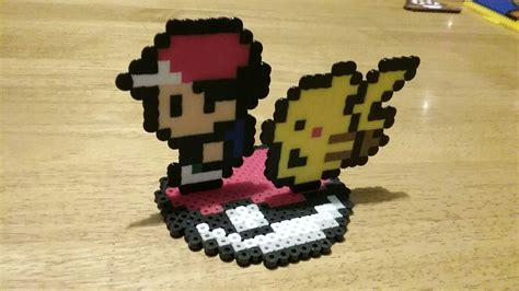 Ash And Pikachu Pokeball Pokémon Perler Beads Perler Bead Mario