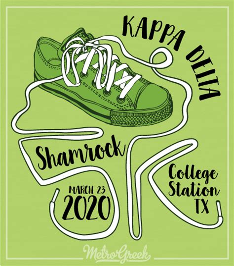 7021 Kappa Delta 5k Run Shirt Shoelaces Greek Shirts
