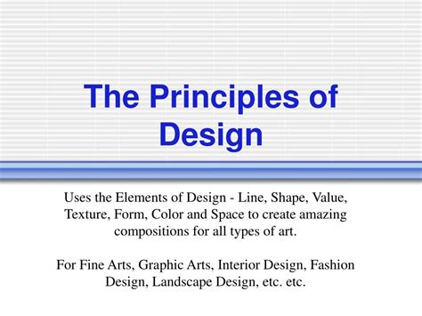 Ppt The Principles Of Design Powerpoint Presentation Free Download
