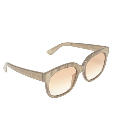 gucci beige marble effect acetate gg0361s gradient oversized sunglasses shopstyle