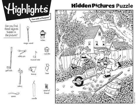 Highlights Hidden Pictures Free Printables Free Printable Templates