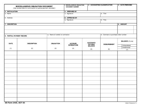 Dd Form 2406 ≡ Fill Out Printable Pdf Forms Online