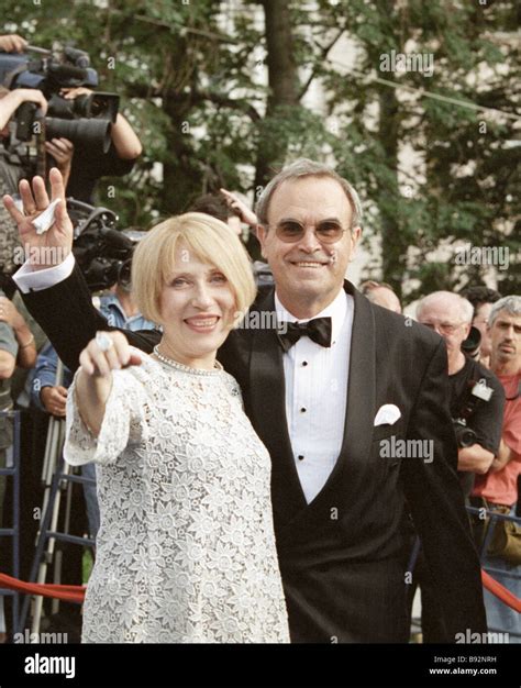 Film Director Gleb Panfilov Right And Actress Inna Churikova His Wife