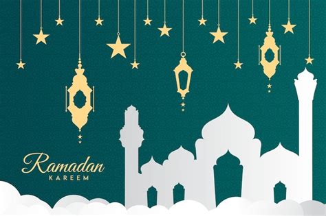 Ramadan Kareem Calligraphie Arabe Salutation Conception Ligne Islamique