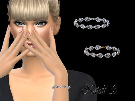 The Sims Resource Natalispear Cut Diamond Bracelet