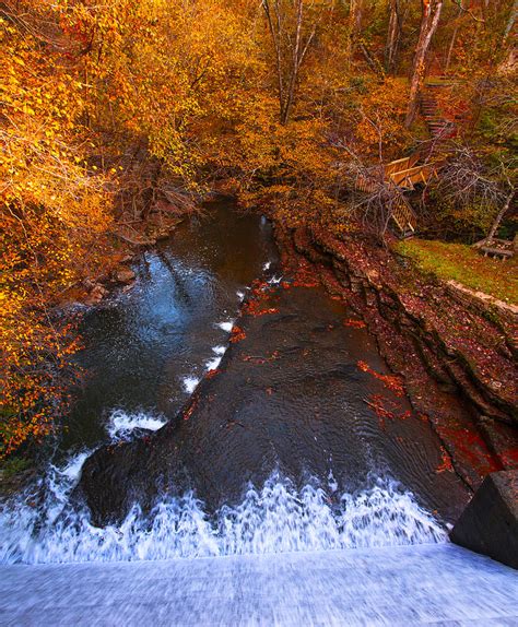 Autumn Waterfalls At Evins Old Mill Spillway Photograph Photograph By