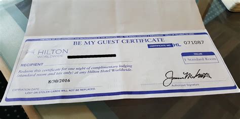 Reader Question How To Use Hilton Be My Guest Certificate Loyaltylobby