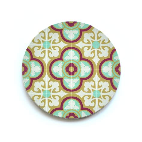 Set Of 4 Malta Tile Coasters Pattern No12 Stephanie Borg