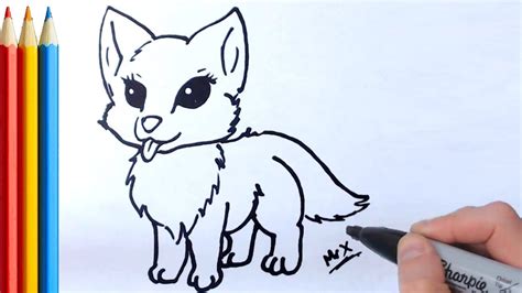 How To Draw A Cute Wolf Easy