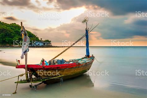 Fishing Boat At Rayong Beach Thailand Stock Photo Download Image Now