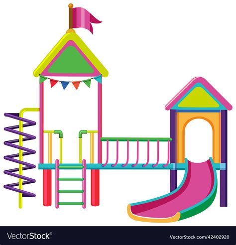 Outdoor Playground Slide For Kids Royalty Free Vector Image