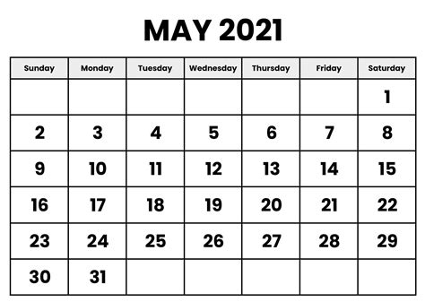 May 2021 Calendar Usa Template With Holidays One Platform For Digital