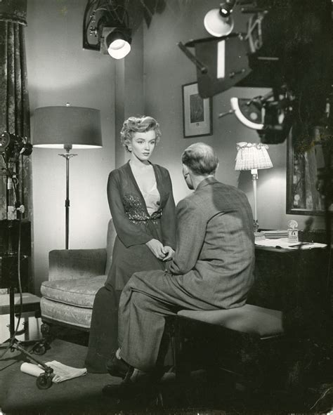 Photographed With Director Roy Ward Baker On The Set Of Don T Bother