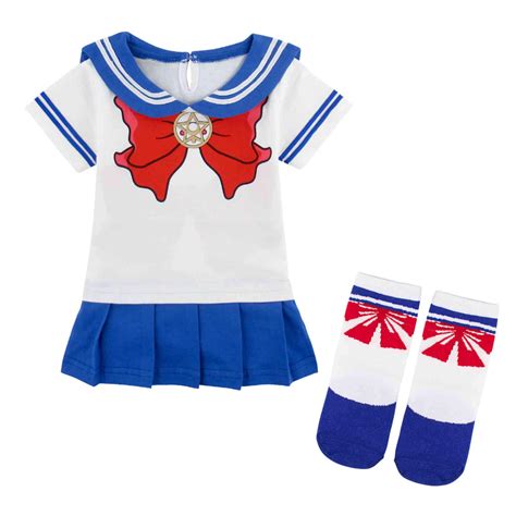 Baby Girls Sailor Moon Cosplay Costume Anime Short Sleeve Dress Infant