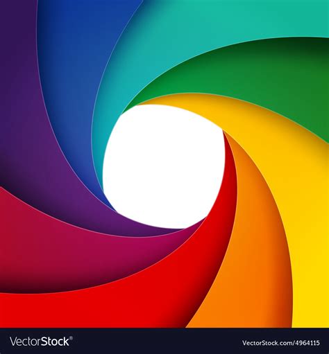 Swirly Rainbow Paper Layers Background Royalty Free Vector