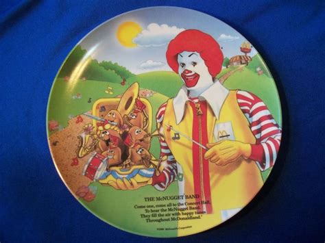 Mcdonalds 1989 The Mcnugget Band Plastic Collectors Plate Ronald