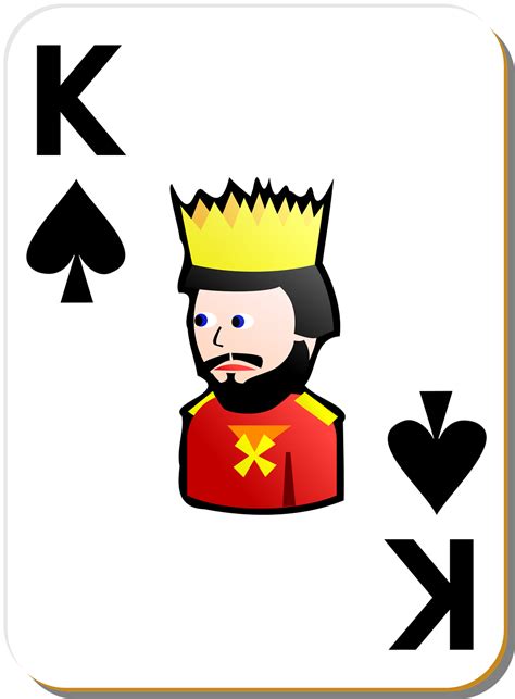 Playing Card Free Stock Photo Illustration Of A King Of Spades
