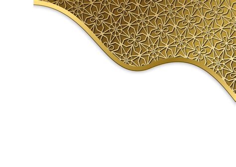 سكرابز رمضاني اسلامي زخارف جانبيه وزوايا للتصميم ذهبي