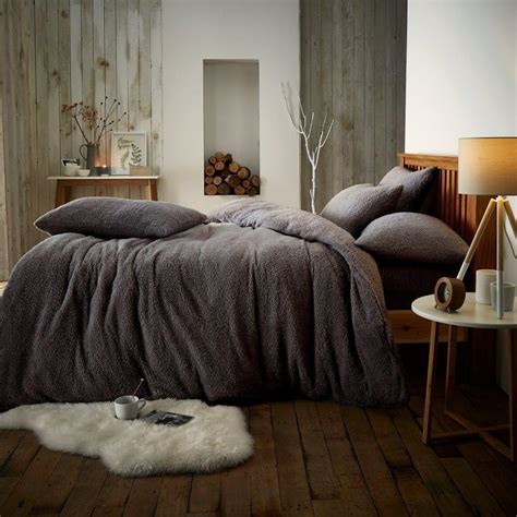 Brentfords Teddy Fleece Duvet Cover With Pillow Case Thermal Warm Bedding Set Ebay