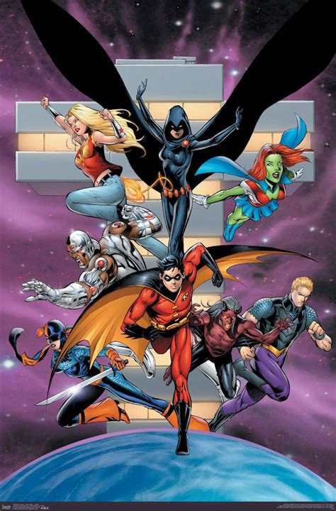 Dc Comics Teen Titans Group Wall Poster 22375 X 34