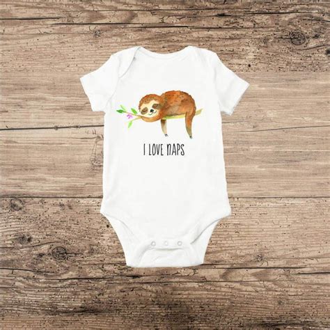 Etsy Sloth Bodysuit Sloth Baby Clothes I Love Naps Ad