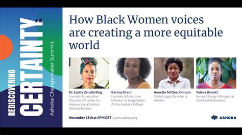 How Black Women Voices Are Creating A More Equitable World Youtube