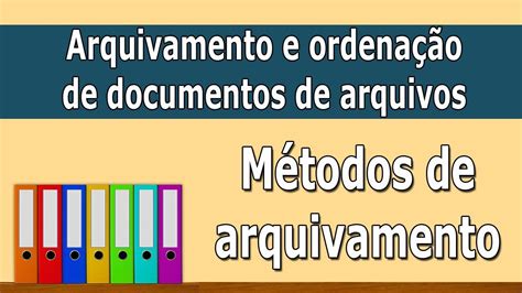 Arquivamento e ordenação de documentos de arquivos Métodos de