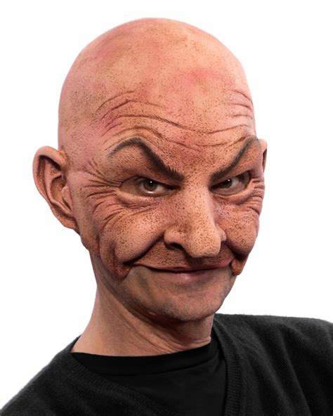 Johnny Mask Bald Man Creepy Old Guy Latex Halloween Costume Etsy