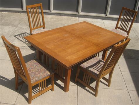 Uhuru Furniture And Collectibles Sold Mission Oak Table Four Chairs