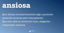 Ansiosa - Dicio, Dicionário Online de Português