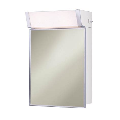 With a wide selection of bathroom medicine cabinets available, however, you could be overwhelmed with the number of options available. Lighted 16 in. W x 24 in. H x 8 in. D Framed Stainless ...