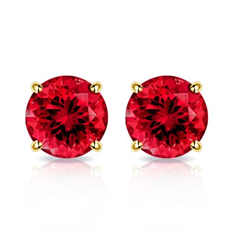 K Yellow Gold Ctw Ruby Stud Earrings Property Room