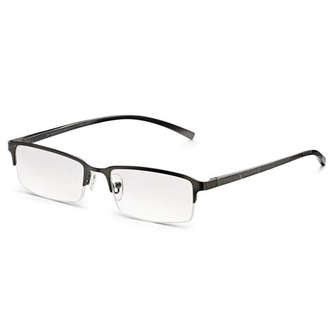 Buy Read Optics Mens Oxidised Silver Chrome Alloy Tech Supra Half Frame Reading Glass