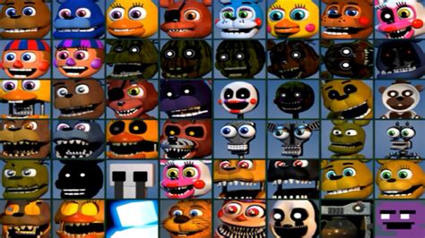 Five Nights At Freddy S World All Characters Unlocked All Animatronics Youtube