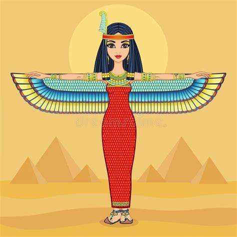 Egyptian Goddess Maat Stock Illustrations 126 Egyptian Goddess Maat