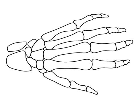 Printable Skeleton Hand Template