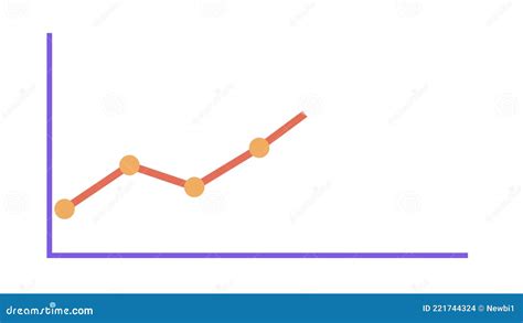 Line Graph Chart Infographic Flat Design For Presentations And Reports