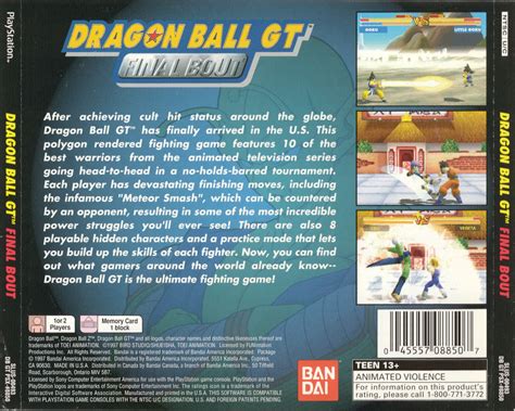It was produced and released by bandai in japan, parts of europe, and north america in 1997. Dragon Ball GT Final Bout PSX cover