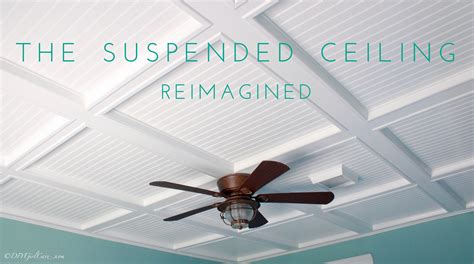 It requires you to install ceiling tiles and a metal frame hanging from the ceiling joints. Suspended Ceiling Reimagined Part 1 | Suspended ceiling ...