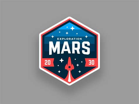 Mars Mission Patch By Mike Mcdonald Dribbble Badge Design Icon