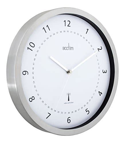 Acctim 74277 Kaava Radio Controlled Metal Case Wall Clock 12 Inch