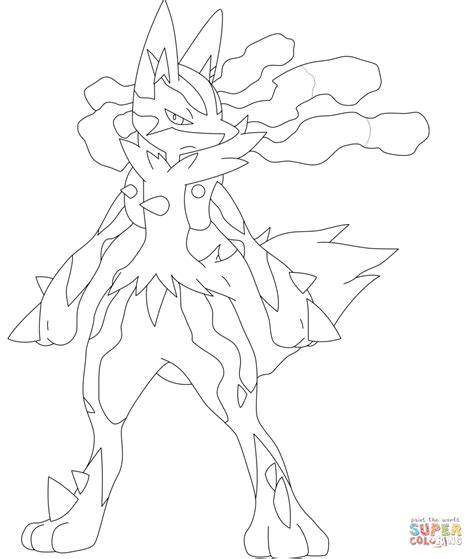 Lucario And Zeraora Coloring Pages Learny Kids