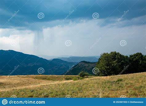 Frignano Park Sunset Monte Cimone Northern Apennines Stock Image